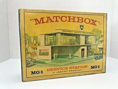 Matchbox Lesney   MG-1 SERVICE STATION BP / Empty Box Reproduction  • $22.07