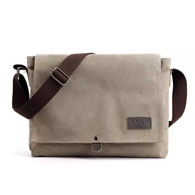 Vintage Men Canvas Messenger Bag Laptop Shoulder Satchel Crossbody School Bag A • $27.64