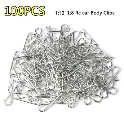 Steel Body Clips For 1/10 1/8 Scale For RC Cars Trucks Buggys Pack Of 100 • £5.17