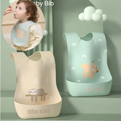 £5.35 • Buy 10pcs/Sterile Disposable Bib Children Baby Waterproof Eat Bibs With Saliva Towel