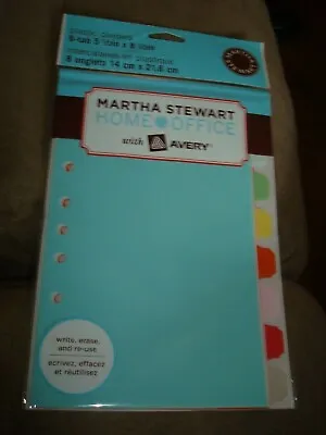 Martha Stewart Home Office Plastic Dividers 5 1/2  X 8 1/2  • $6
