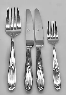 SILVERWARE ~ MIKASA 4 Pc Replacement / Filler Lot ~ Cocoa Blossom Fork & Knife S • $16.88