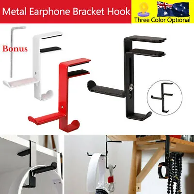 $9.79 • Buy Metal Earphone Headset Desks Display Stand Hanger Holder Headphone Bracket Hook 