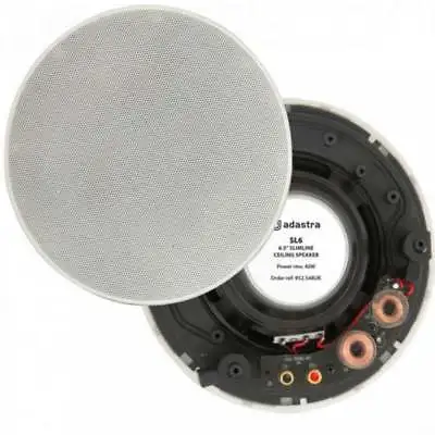 £67.49 • Buy Adastra Slimline 2-Way Ceiling Speakers (Pair) 6.5  Inch 40w 8 Ohms White SL6