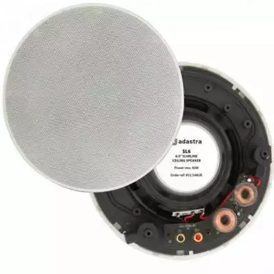 £67.49 • Buy Adastra Slimline 2-Way Ceiling Speakers (Pair) 6.5  Inch 40w 8 Ohms White SL6