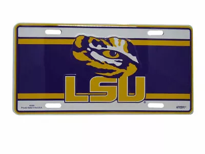 LSU Tigers Embossed Metal License Plate  • $10.19