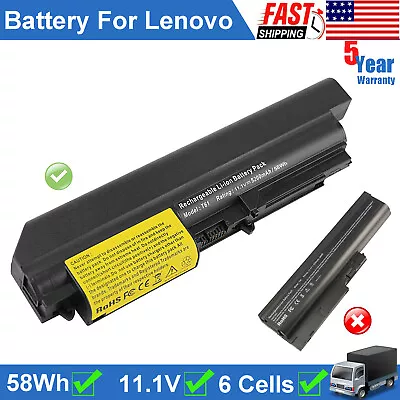 Laptop Battery For Lenovo ThinkPad T400 R400 7443 R61 T61 14.1” Widescreen 58Wh • $14.99