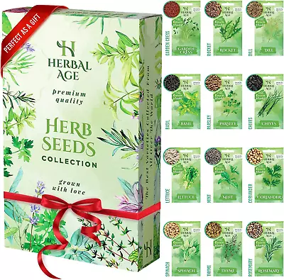 Herbal Age Grow Your Own Herb Garden Kit 12 Herbs Plants 8700 Herb Seed Box H • £13.82