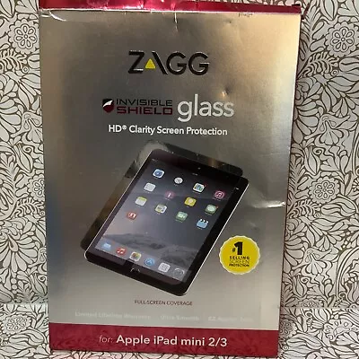 $14.99 • Buy 📀 ZAGG InvisibleShield Glass HD Clarity Screen Protection - Apple IPad Mini 2/3