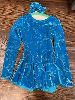 Aqua Blue Figure Skating Dress • $40