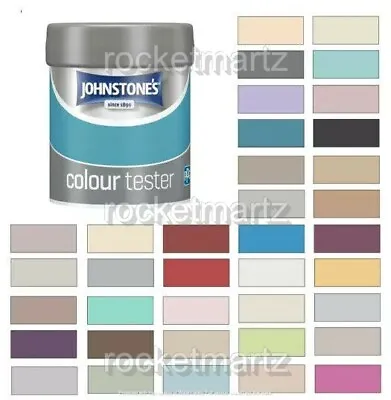 Johnstones Matt Emulsion Tester Paint Pots Wall & Ceiling 75ml- Various Colours • £6.99