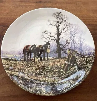 PLOUGHMAN'S LUNCH (Horses Break Time) The Farm Year JANUARY By Wedgwood Plate • £1.99