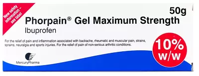 Phorpain 10% Anti Inflammatory Sprains Pain Relief Gel - 50g • £9.99