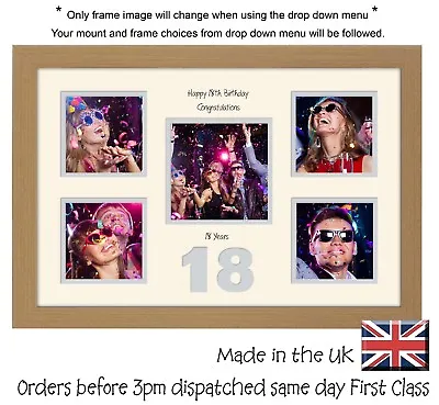 18th Birthday Photo Frame 4 X4  X4 And 5 X5  Photo By Photos In A Word 964D • £23.99