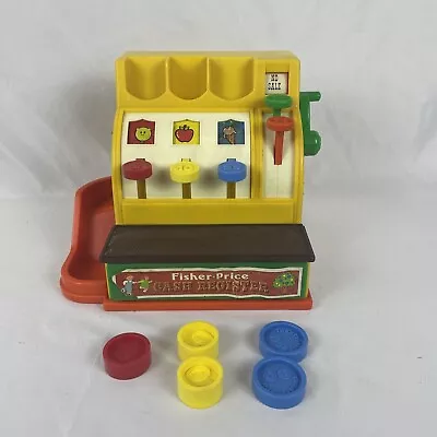 Vintage Fisher Price Cash Register 926 With 5 Coins 1974 Works • $19.95