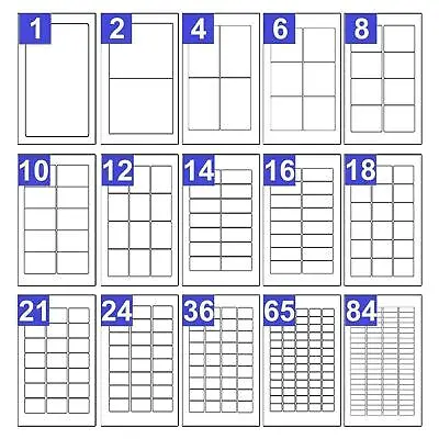 Labels - Self Adhesive Sticky A4 Address Labels Inkjet Laser Copier Printer Peel • £2.99