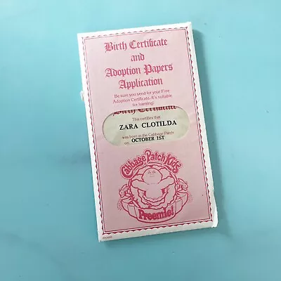 Vintage Cabbage Patch Kids Preemie!  1983 Birth Certificate-Adoption Papers • $12