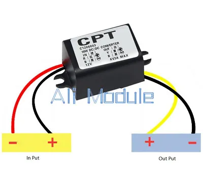 Waterproof DC/DC 12V To 6V Max 3A Step Down Converter 18W Power Supply UK • £3.22