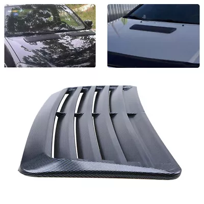 Universal Car Hood Air Flow Intake Grill Scoop Vent Bonnet Cover Carbon Fiber • $18.09