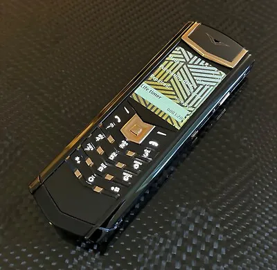 VERTU Signature S ULTIMATE BLACK DLC WITH 18K ROSE GOLD Global GSM Luxury Phone • $15124.99