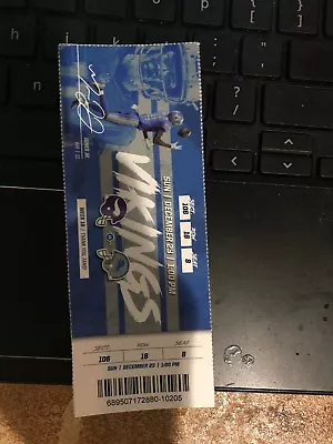 2018 Detroit Lions Vs Minnesota Vikings Football Ticket Stub 12/23 • $2.99