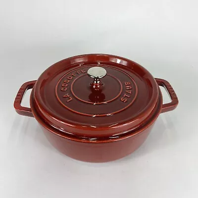 Staub La Cocotte No 26 Enamel 4 Qt. Cast Iron Dutch Oven 10 1/4  Burnt Orange • $149.97