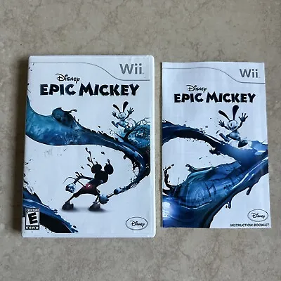 Disney Epic Mickey (Nintendo Wii 2010) CIB Complete Tested Free Shipping!! • $9.99
