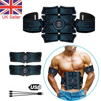 ABS Stimulator Abdominal Machine Muscle Training Toning Belt Trainer Fitness • £4.99