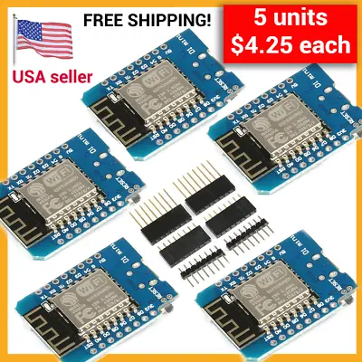 5-Pack D1 Mini NodeMCU Board WiFi LUA ESP8266 ESP-12 WeMos Microcontroller 5X • $21.25