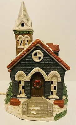 Vintage Mervyn's 1993 Village Square Christmas Church With Original Box. • $40