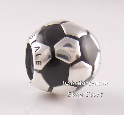 £24.48 • Buy Fifa SOCCER BALL/FOOTBALL Authentic PANDORA Silver BLACK ENAMEL 790406 Charm NEW