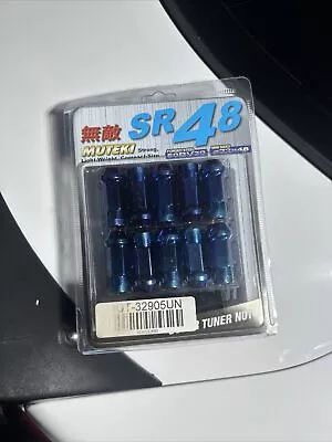 Muteki Sr48 Wheels Lug Nuts 12x1.25 1.25 Acorn Rim Extended Open End 20 Blue S • $45