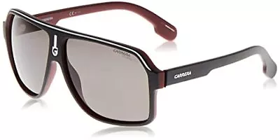 NEW CARRERA Men's 1001/S Matte Black Polarized Square Sunglasses MSRP $169 • $43.95