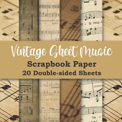 £10.80 • Buy Vintage Sheet Music Scrapbook Paper Double Sided Craft Paper Pad For Scrapboo...