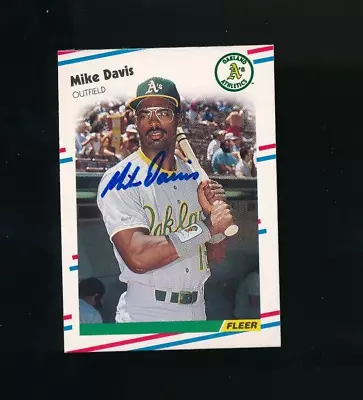 1988 Fleer #277 Mike Davis Signed Auto Autograph Blue Sharpie Swsw6 • $4.99