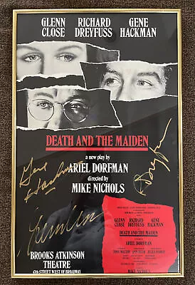 $1249.99 • Buy RARE DEATH AND THE MAIDEN Broadway Poster - Signed - Hackman, Dreyfuss & Close