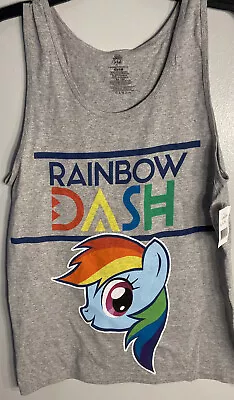 My Little Pony Rainbow Dash Adult Tank Top Sleeveless Gray Brony Xs/ S New • $20