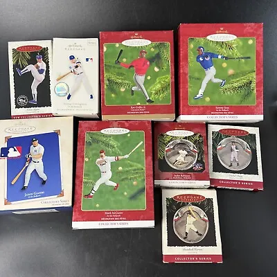 Lot Of 9 Hallmark Sports Xmas Ornaments At The Park Baseball Heroes Dad Gift MLB • $26.99