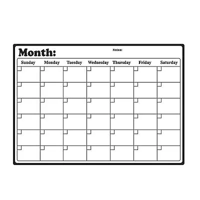 Calendar Board Magnetic Whiteboard Dry Erase Board Fridge Planner Schedule Board • $12.63