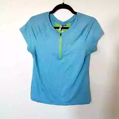 Ibex Merino Wool 1/4 Zip Shirt Blue Green Women’s Large • $25