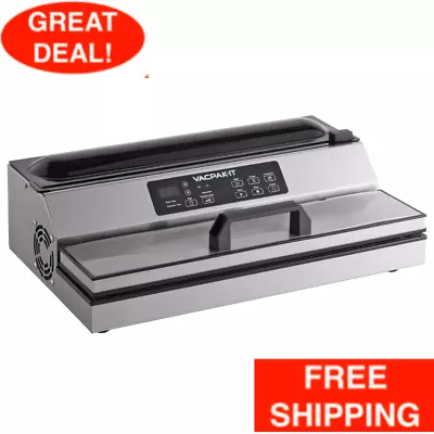 $312.99 • Buy Stainless Steel External Vacuum Packaging Machine With 16  Seal Bar 120V 450W