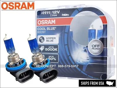 Osram H11 Cool Blue Boost Headlight Halogen Bulbs | 62211CBB | Pack Of 2 • $36.99