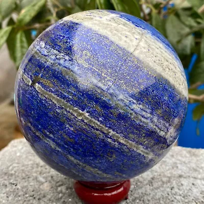 4.25LB Natural Lapis Lazuli Jasper Quartz Sphere Crystal Ball Reiki Healing. • $0.99