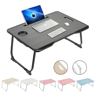 Portable Bed Tray With Folding Legs Serving Breakfast Lap Table Socket Variable • £13.94