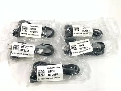 NEW Lot Of 5 OEM Dell 3' Laptop 3-PRONG AC Power Cord PA-10 PA-12 F2951 0F2951 • $19.95