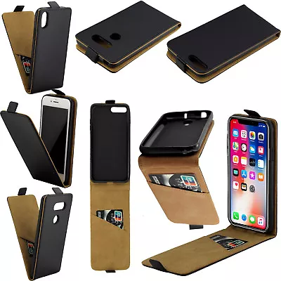 $9.26 • Buy Vertical Flip Case Phone Soft PU Leather Cover For IPhone Galaxy LG Huawei