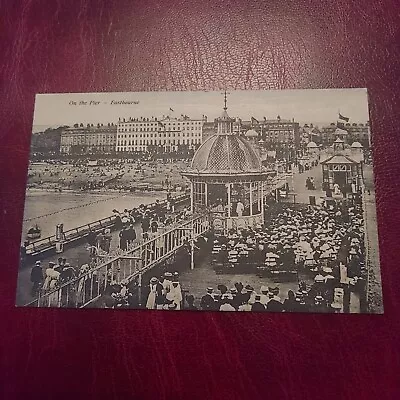 Vintage Postcard On The Pier Eastbourne • £5