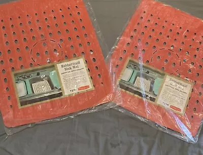 (2)Vintage NOS Rubbermaid Sink Mat Burnt Orange • $69.99