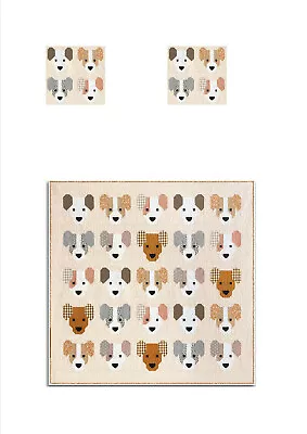 Miniature Dollhouse Tan Dog Quilt Top Computer Printed Fabric  • $7.41