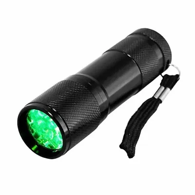 9 LED Green Light Flashlight Plants Hydroponics 3*AAA Battery Green Lamp Torch • $6.65